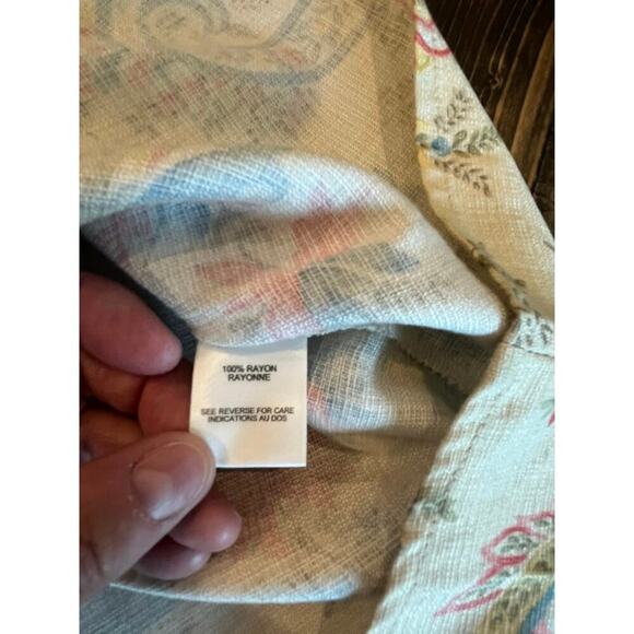 Talbots Floral Wrap Skirt Women 6 Fairy Beach Resort Colorful Summer Wedding VTG - Picture 8 of 9